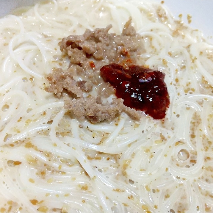 ごまドレッシングで作る! 担々麺風そうめん